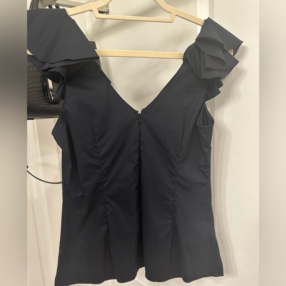 AMANDA UPRICHARD Black Blouse with flutter sleeves - Picture 2 of 3